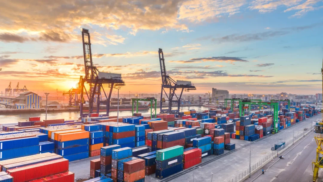 Jacksonville Florida port terminal sunset logistics